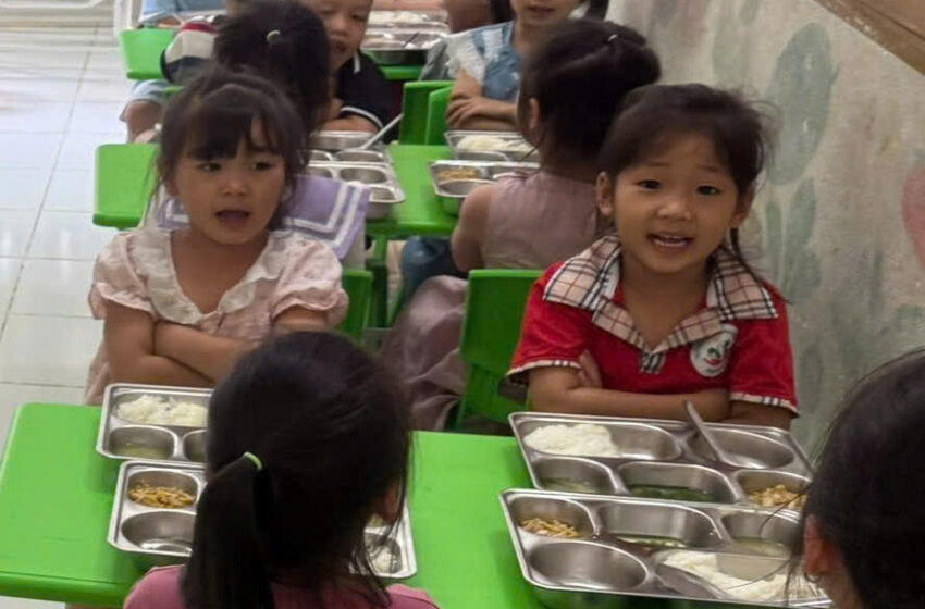  🍽️ Bữa ăn bán trú – Hành trình lớn khôn của con tại trường mầm non Bảo Lâm 🌈