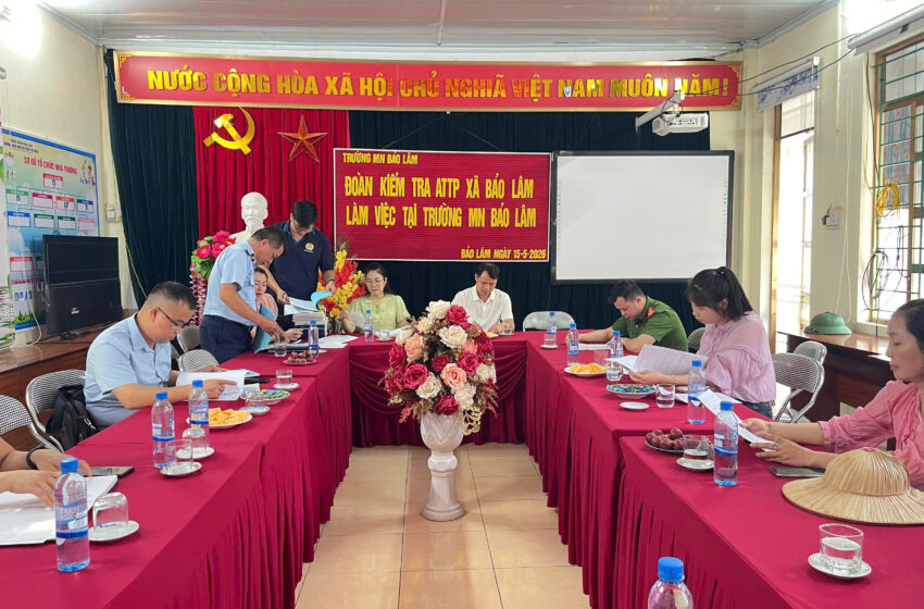  KIỂM TRA VỆ SINH ATTP TẠI TRƯỜNG MN BẢO LÂM